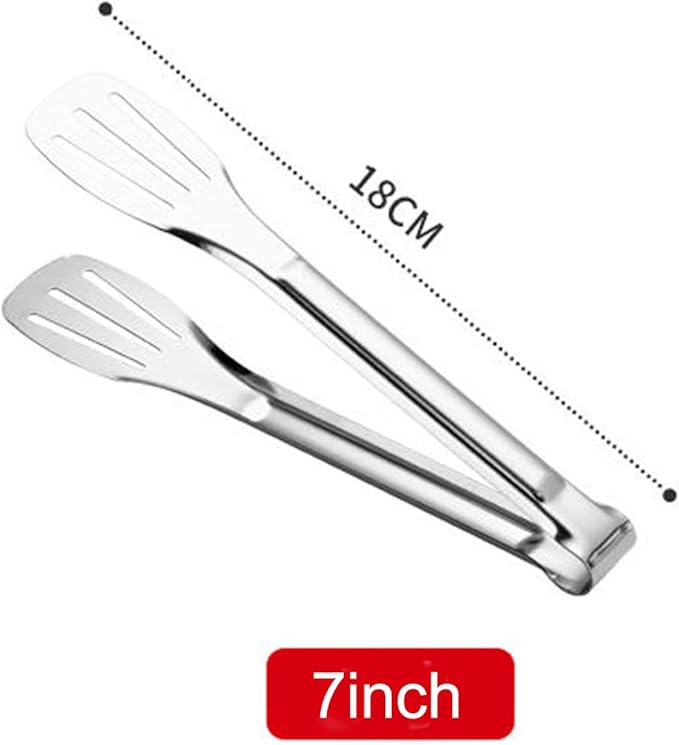 2 Pack Kitchen Tongs Stainless Steel Locking Cooking Barbecue Grilling Food Tongs Kitchen Clamps Sturdy High Resistant Heat Tongs (4PC (7inch,9inch,12inch,14inch))