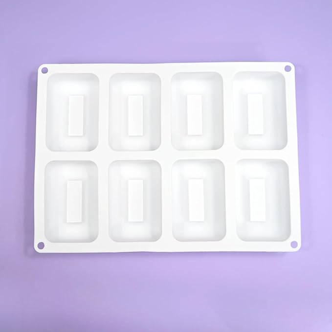 mostsom Silicone Molds Mousse Mold 3D Rectangle Shape Silicone Mold DIY Cake Mousse for Ice Cream Chocolate Pastry Art Pan Dessert Bakeware Cake Decorating Tool (E_ Big Rectangle)