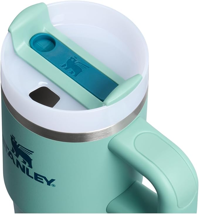 STANLEY Quencher H2.0 Tumbler with Handle and Straw 14 oz | Flowstate 3-Position Lid | Cup Holder Compatible for Travel | Insulated Stainless Steel Cup | BPA-Free | Spring Green