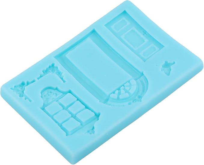Door Window Frame Silicone Molds Nordic House Fondant Chocolate Molds for Cake Decorating Cupcake Topper Candy Gum Paste Polymer Clay