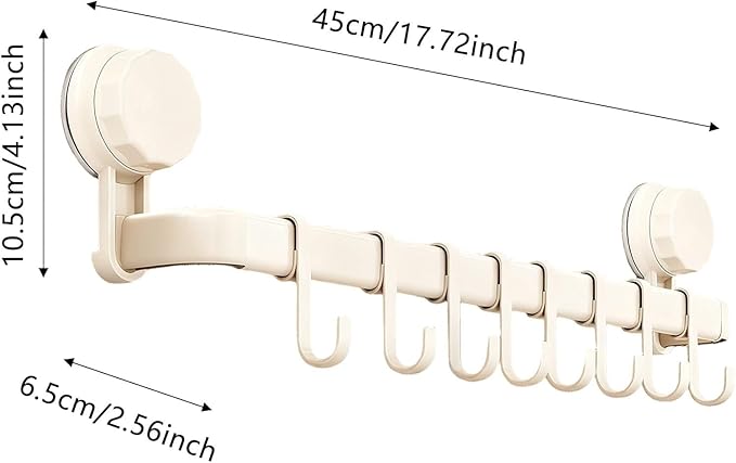 2026 Upgrad Wall Hooks Rack, Space Saving Utensil Holder for Kitchen Bathroom, No Drilling Wall Mounted Accessory Hanger, Kitchen Rail for Hanging Cooking Utensils Mugs Spoons (Grey_C)