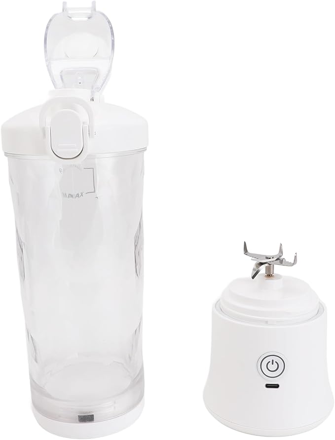 Portable Blender Mini Blender Personal 600ml 18000RPM USB C Rechargeable with Stainless Steel Blades RGB Light for Travel Gym Home