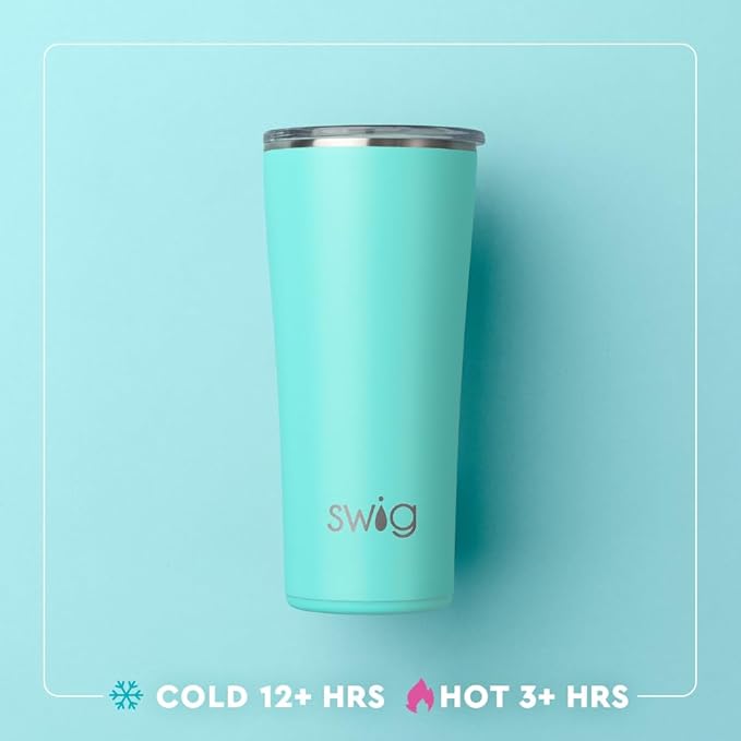Swig Life 22oz Insulated Tumbler, Travel Coffee Tumbler with Lid, Cup Holder Friendly Travel Coffee Mug, Stainless Steel (Egg Hunt)