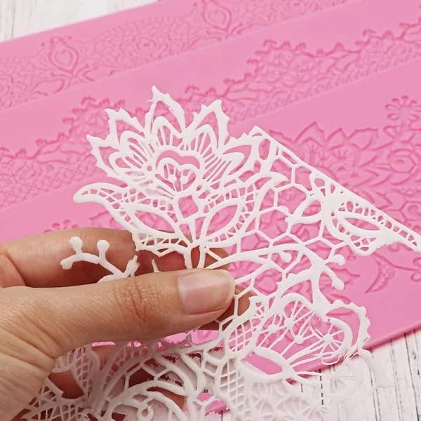 sugar edible wedding floral flower lace cake silicone Embossing Mat Texture fondant impression lace mat decorating mold gum paste cupcake topper icing candy imprint baking moulds craft