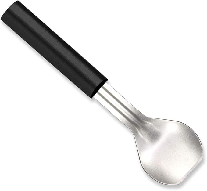 Rada Cutlery Ice Cream Scoop (W237), 2.38" x 2.38" Stainless Steel Bowl, Black Handle, Pack of 2