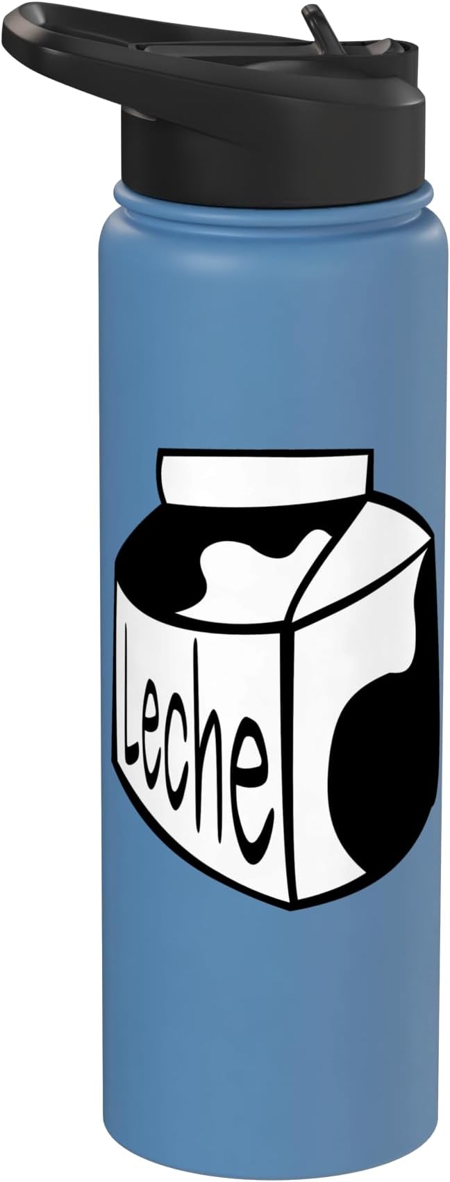Leche Spanish Milk Carton Dairy Lover Stainless Steel Insulated Water Bottle