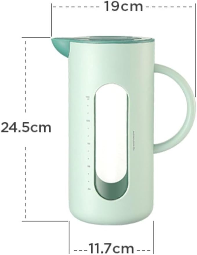 Cold kettle Cold kettle household high temperature resistant cold kettle set glass kettle cold bubble pot Water Pitcher Set for Hot/Cold Water(Yellow)