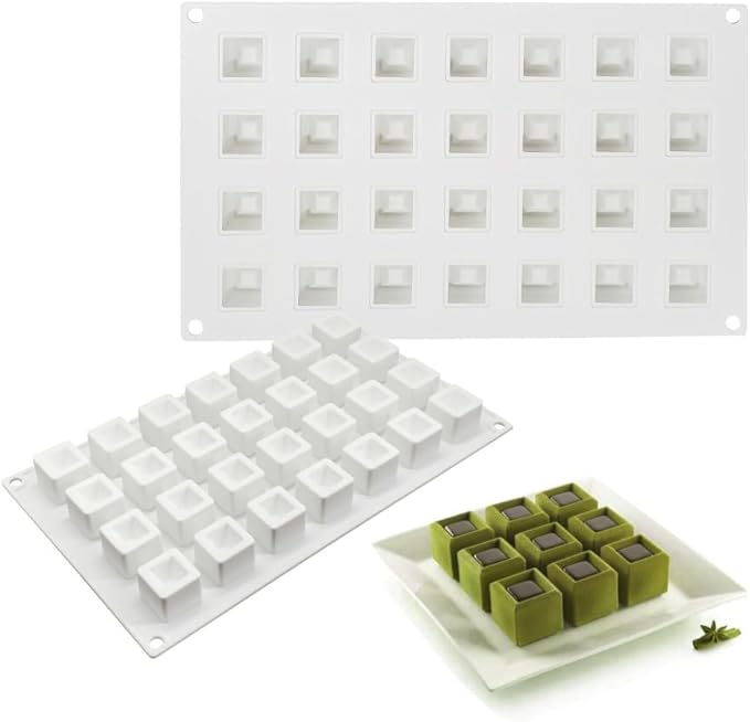 Epoxy Resin DIY Ice Cube Mold - 28 Grid Square Silicone Mold (11.8 x 7 x 1 inch)