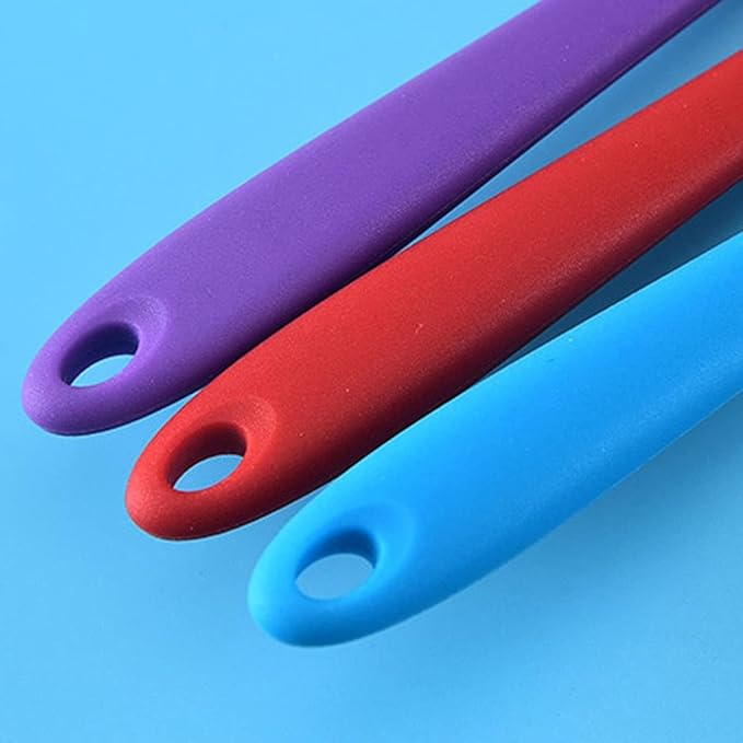2Pack Small Silicone Turner High Heat Resistant Slotted Spatula for Fish, Eggs, Pancakes and More (8.2 IN, Orange)
