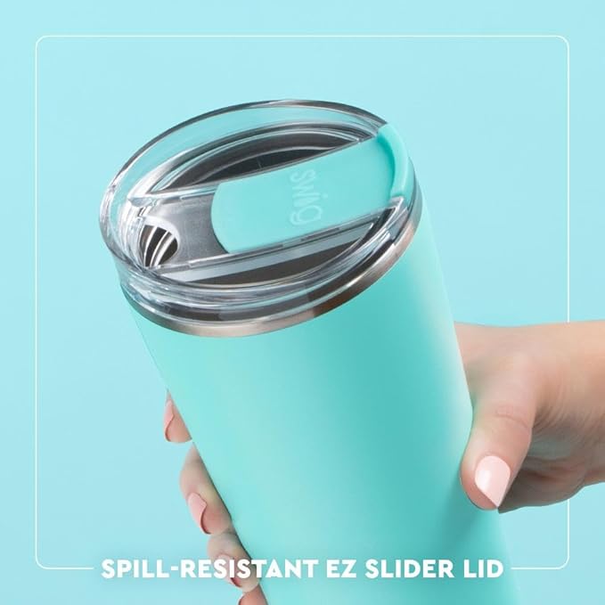 Swig Life 22oz Insulated Tumbler, Travel Coffee Tumbler with Lid, Cup Holder Friendly Travel Coffee Mug, Stainless Steel (Sun Chaser)