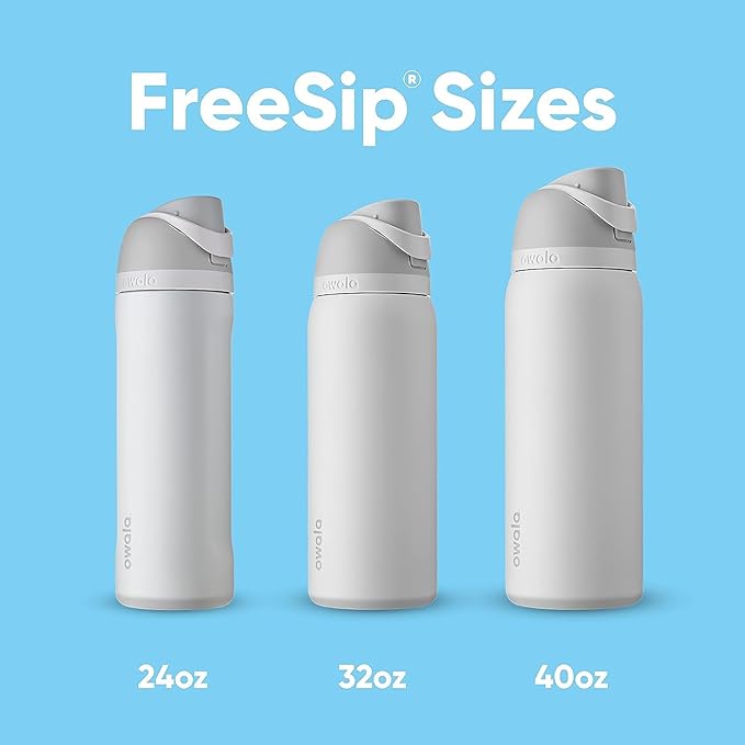 Owala FreeSip Insulated Stainless Steel Water Bottle with Straw for Sports, Travel, and School BPA-Free Sports Water Bottle, 24 oz, Citrus Crush