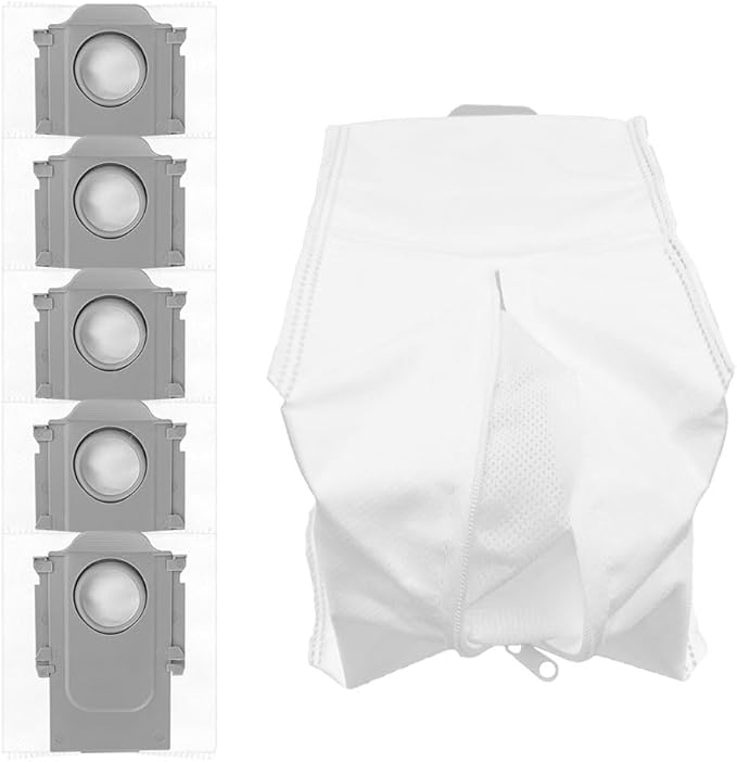 6 Pack Reusable Zipper Bags for Roborock Revo Series, S8 MaxV Ultra, 3L Large Capacity by Funway Design, Dust Vacuum Bag