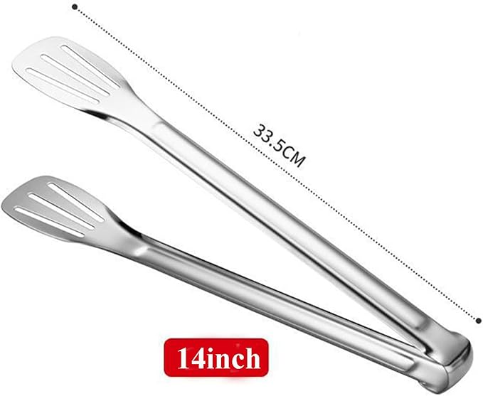 2 Pack Kitchen Tongs Stainless Steel Locking Cooking Barbecue Grilling Food Tongs Kitchen Clamps Sturdy High Resistant Heat Tongs (4PC (7inch,9inch,12inch,14inch))