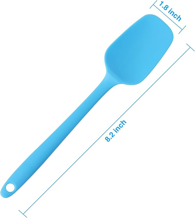 Silicone Spatulas Set of 8, 8.2 Inch Colorful Rubber Spoonulas, Heat Resistant Seamless Non-Stick Scrapers, Flexible Small Spatula Tools for Baking, Mixing, Cooking, Frying, Kitchen Use
