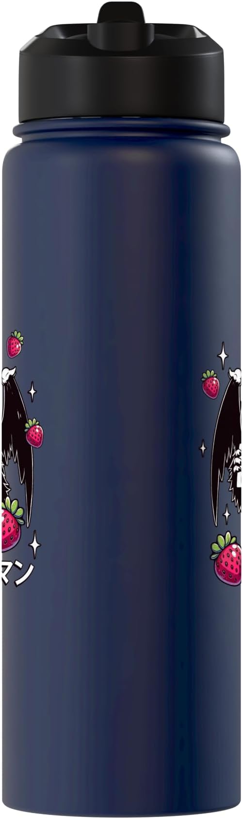 Kawaii Strawberry Milk Shake Carton Mothman Stainless Steel Insulated Water Bottle