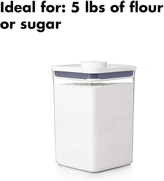 OXO Good Grips POP Container 4.4-Quart Square Airtight Food Storage for for Flour and More (Set of 4)