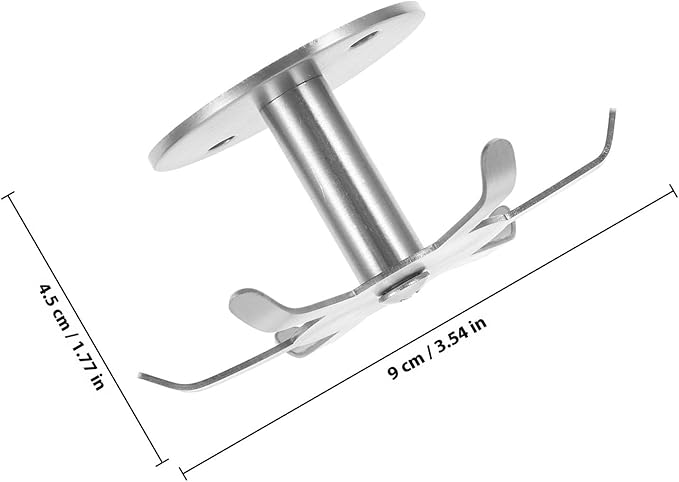 SUPVOX Rotatable 6-Prong Kitchen Utensil Hooks Stainless Steel 304 Under Cabinet Hanging Holder Heavy Duty Hanging Utensil Organizer for Kitchen Storage