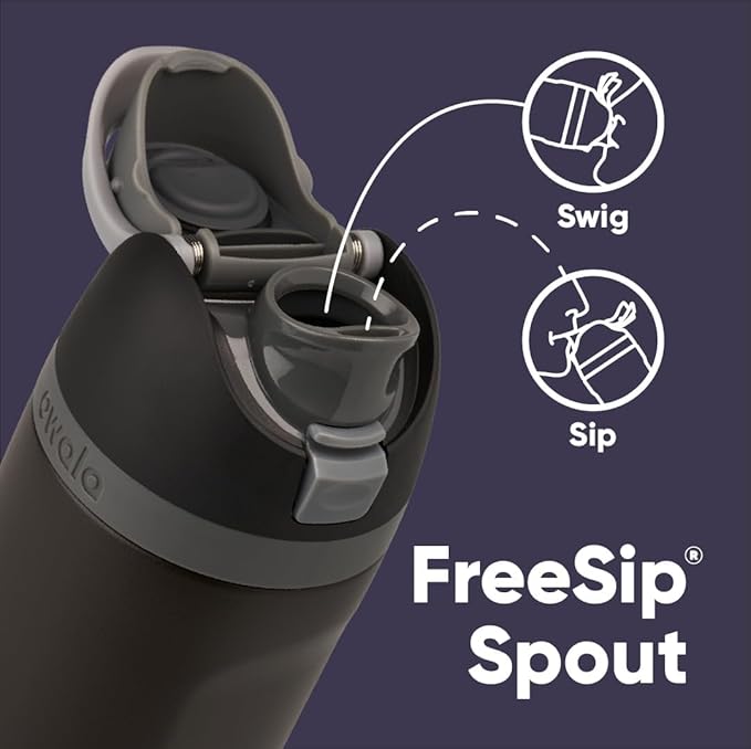 Owala Marvel FreeSip Insulated Stainless Steel Water Bottle with Straw for Sports and Travel, BPA-Free Sports Water Bottle, 24 oz, Black Panther | Insulated, with Straw, BPA-Free, Sports Water Bottle, Great for Travel, 24oz