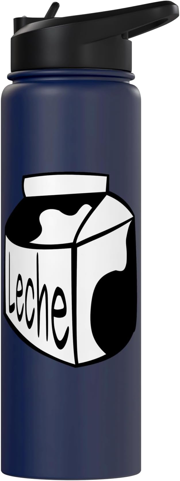 Leche Spanish Milk Carton Dairy Lover Stainless Steel Insulated Water Bottle