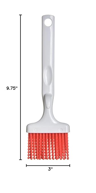 SPARTA 4040505 Silicone Basting Brush With Red Bristles, 3 Inches, Red