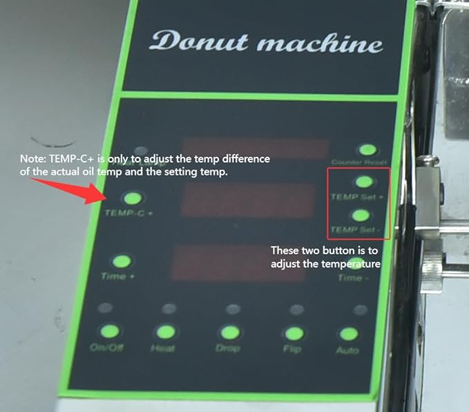 Kolice Commercial Mini Donuts Making Machine Frying Donuts Makchine - 4-Rows Production, 5.5L Hoppers, 1,800 Pcs Per Hour, Auto Counting, Timer and Temperature Control