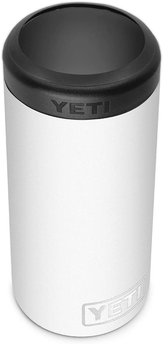 YETI Rambler 12 oz. Colster Slim Can Insulator for the Slim Hard Seltzer Cans, White (NO CAN INSERT)