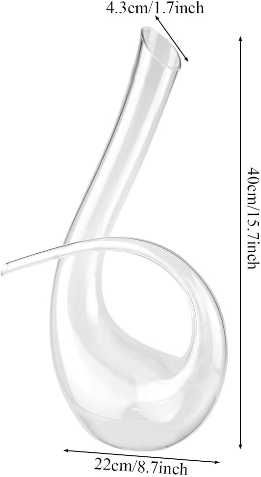 EVTSCAN Wine Pourers, 1500ml 6-shaped Decanter Red Wine Brandy Handmade Crystal Glass Aerator Bottle Pourer