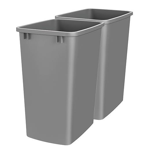 Rev-A-Shelf 35 qt. Silver Polymer Replacement Waste Container Pullouts