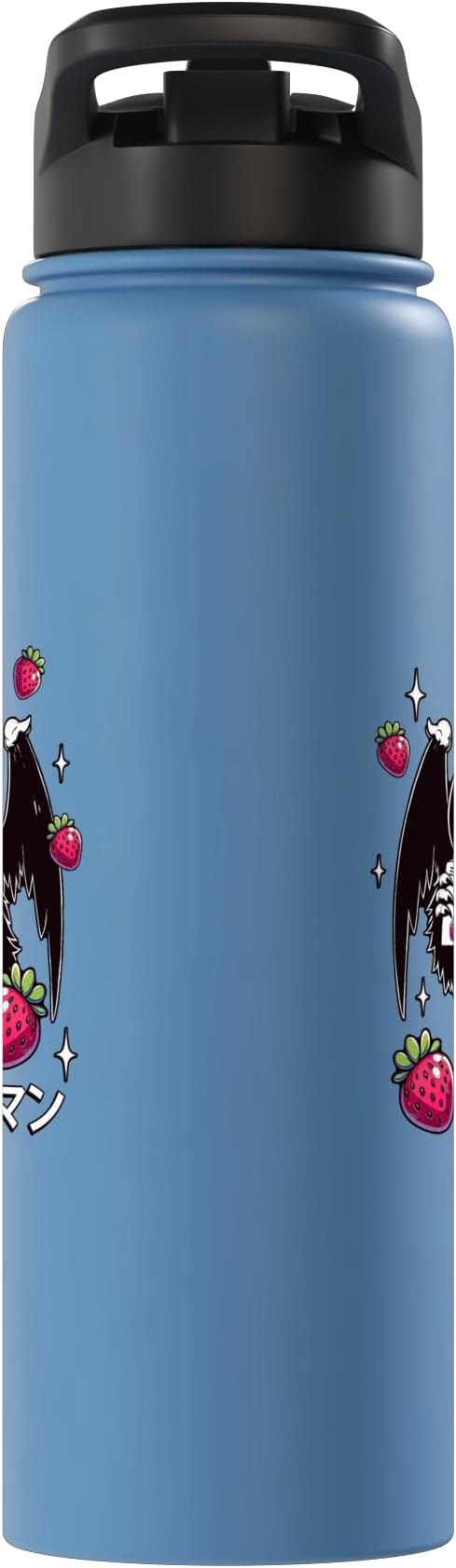 Kawaii Strawberry Milk Shake Carton Mothman Stainless Steel Insulated Water Bottle