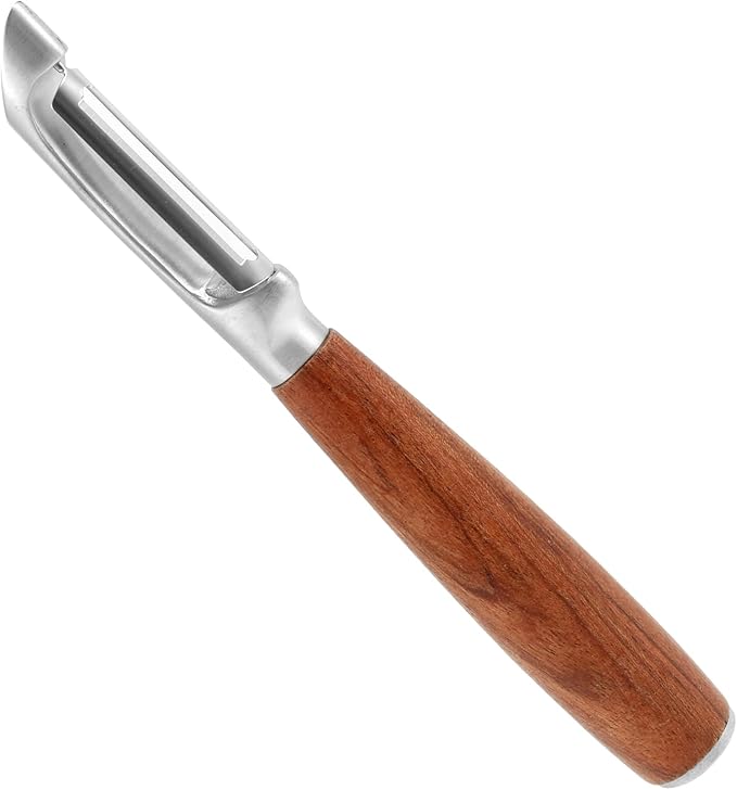 5Pcs I Style Stainless Steel Vegetable Peeler for Fruit Veggie Heat Resistant Incisive Cucumber Peeler With Solid Wood Handle for Home Kitchen Use