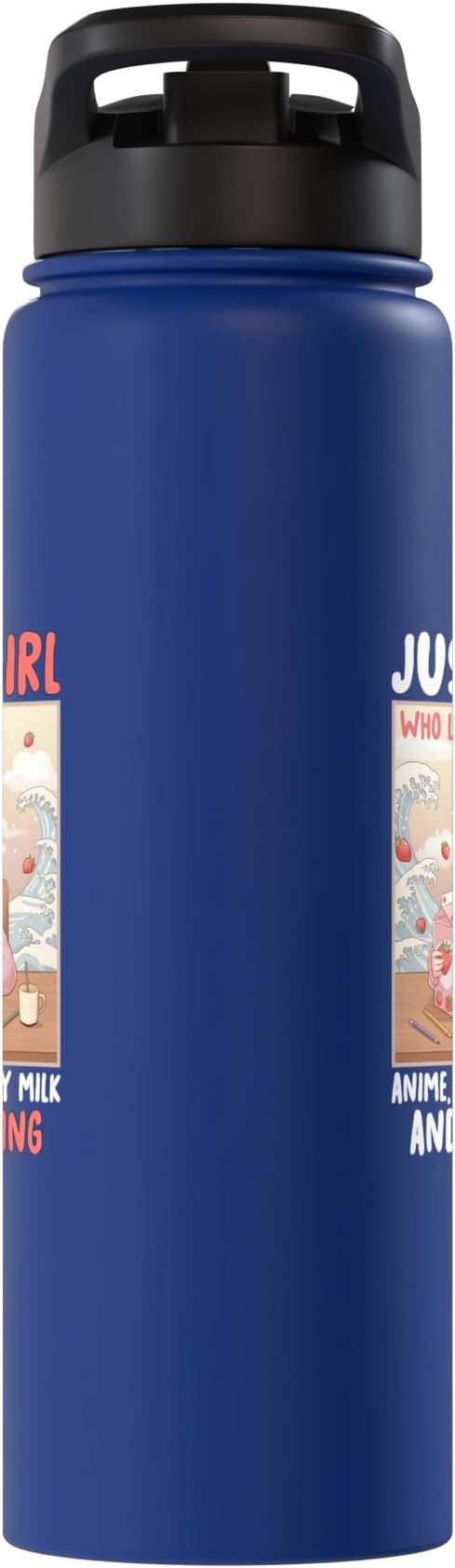 Just a Girl Who Loves Anime Strawberry Milk and Sketching Stainless Steel Insulated Water Bottle