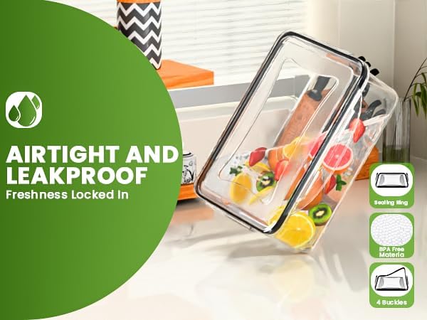 5 Pack Large Fruit Storage Containers for Fridge with Removable Colander-Plastic Food Storage Containers with Lids Airtight-Leak Proof Refrigerator Organizers and Storage of Vegetable -Produce Storage