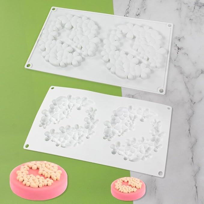 Flower Cloud Shaped Donut Silicone Mold Fondant Cake Mold DIY Chocolate Baking Tools Cake Decoration Accessories Bakeware (Cloud Flower L_11.84 X7 X0.4 inch)