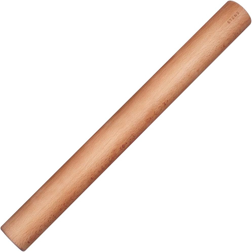 Rolling Pin 17.3Inch, Professional Dowel Wood Rolling Pins for Baking Pasta Pizza Pie and Cookie, Wooden Dough Roller Pin (Straight Style, Large 1.73 Inch Diameter)