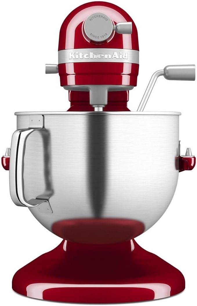 KitchenAid® 7 Quart Bowl-Lift Stand Mixer, Empire Red & KSMPDX Pasta Deluxe Set Stand Mixer Attachment, 5 Piece, Stainless Steel