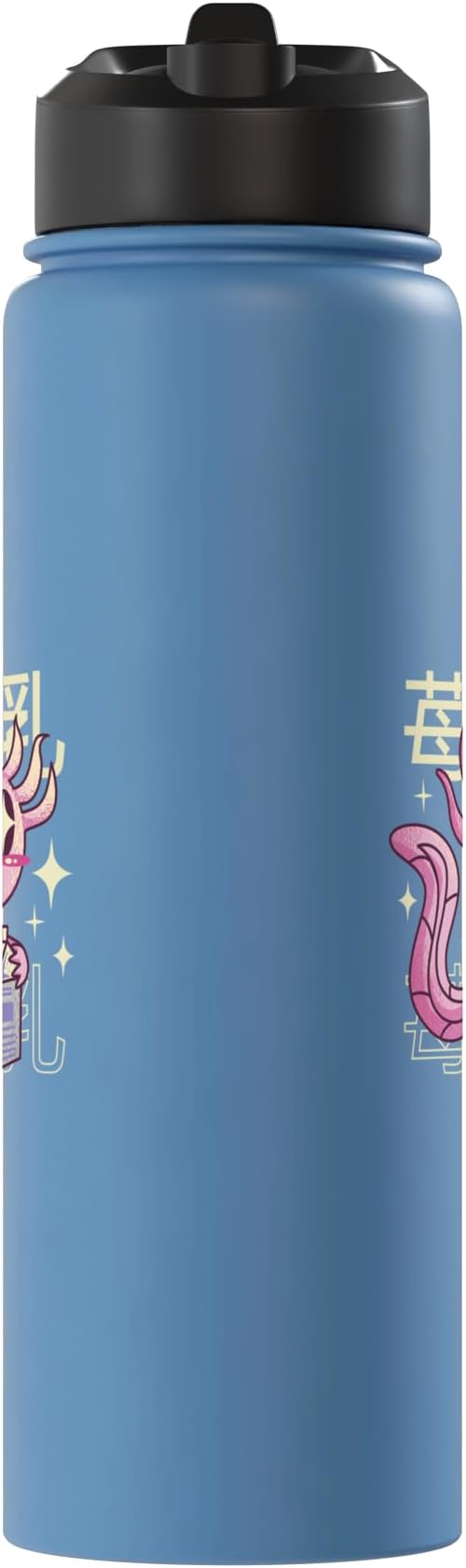 Cute Sea Creature Drinking Milk Japanese Art Kawaii Stainless Steel Insulated Water Bottle