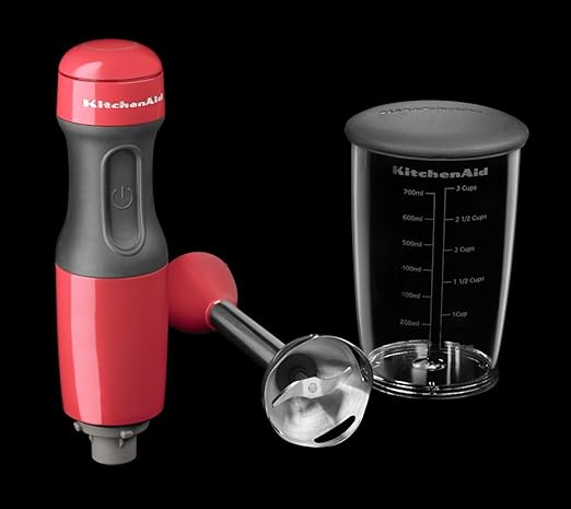 KitchenAid KHB1231WM Watermelon 2-Speed Hand Blender, 8"