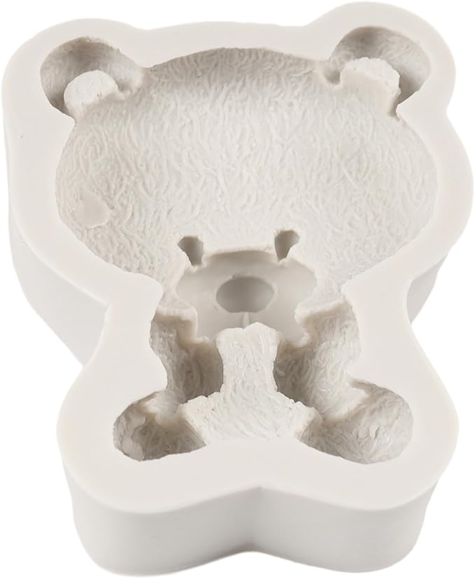 Bear Silicone Fondant Molds Bear Candy Chocolate Molds for Teddy Bears Cake Decoration Cupcake Topper Candy Chocolate Polymer Clay Resin Epoxy Gum Paste Set of 4