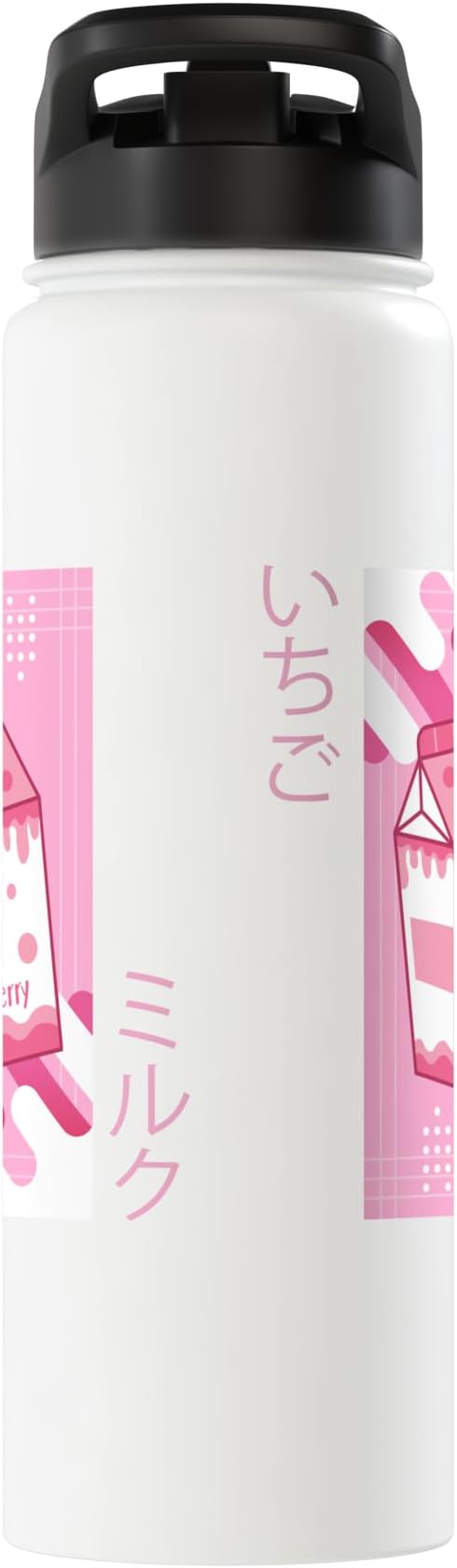 Strawberry Milkshake Tshirt Japanese Otaku Anime Kawaii Stainless Steel Insulated Water Bottle