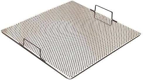 Sunrise Stainless Steel Fryer Screen with Handles (Solid Screen) (3, 17.5" x 17.5" x 2")