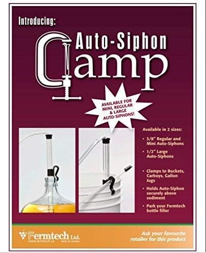 Fermtech Regular Deluxe Siphoning Kit, Regular Auto - Siphon, 24" Pro Wine Bottle Filler, Clamp and Tubing and 30" Brush.