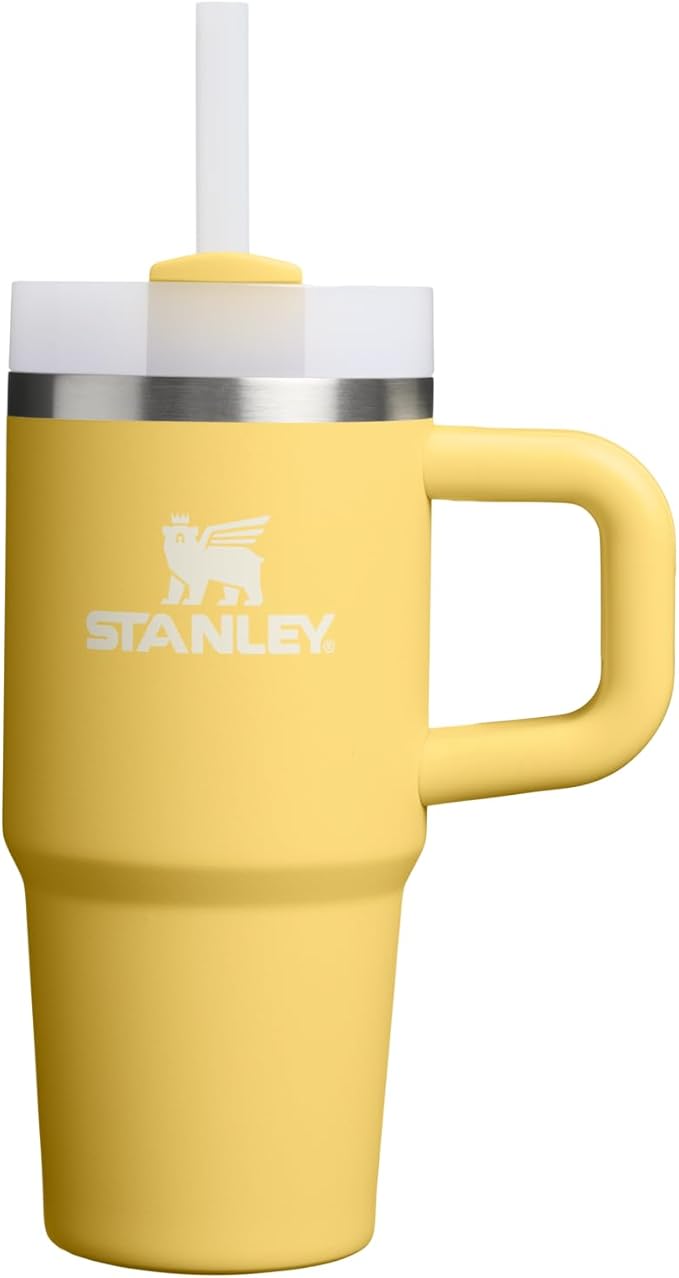 STANLEY Quencher H2.0 Tumbler with Handle and Straw 14 oz | Flowstate 3-Position Lid | Cup Holder Compatible for Travel | Insulated Stainless Steel Cup | BPA-Free | Daffodil