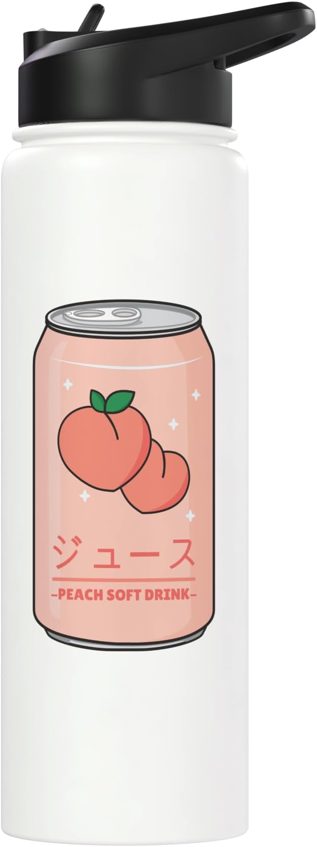 Kawaii Soft Drink Aesthetics Japanese Peach Juice Stainless Steel Insulated Water Bottle