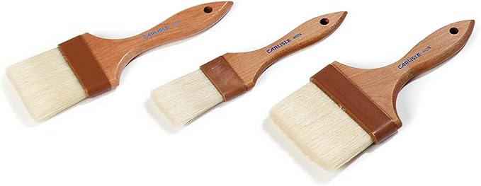 SPARTA Chef Series Basting Brush, Flat Boar Bristle Pastry Brush for Cooking and Baking, 1.5" Wide, 12 Count