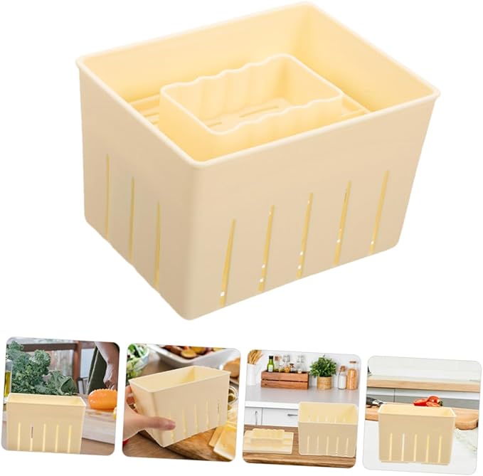 Cabilock 3sets Tofu Press Mold for Homemade Cheese and Bean Curd Tofu Maker Kit for Kitchen Use Easy to Use for Experimenting with Flavors and Textures 4pcs*3