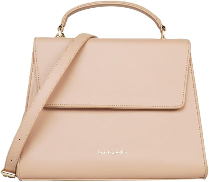 Beige Tan Medium Insulated Lunch Bag for Women for Work, Aesthetic Lunch Boxes and Classy Tote Bag Purse with Strap, Professional Ladies Lunch Bags, Chic Lunch Box for Women, the Office and Workplace