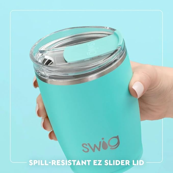 Swig Life 12oz Insulated Tumbler, Halloween Travel Coffee Tumbler with Lid, Cup Holder Friendly Travel Coffee Mug, Stainless Steel, 12 oz Reusable Insulated Coffee Mug (Boo Crew Ghost)