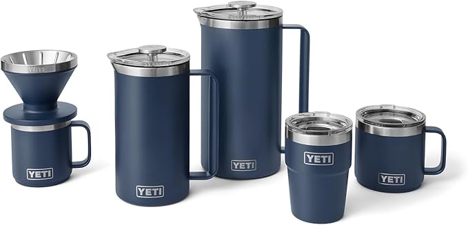YETI Pour Over Coffee Maker Accessory Ramblers, Designed for Perfect Coffee Extraction Anywhere, Stainless Steel, fits any V60 Filter, Black