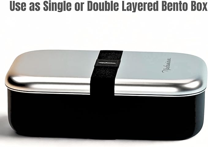 Modaniam Leak Proof Stainless Steel Bento Box, Stainless Steel Lunch Box For Adults, Metal Bento Box, Japanese Lunch Container, Large With Compartment, Korean Bentobox, Non Toxic, Microwave Safe