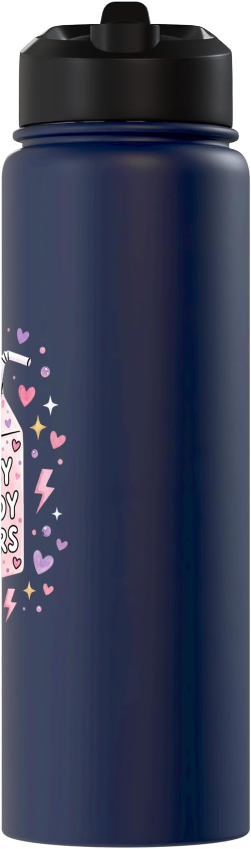Baby Daddy Tears Retro Pink Milk Carton Hearts Aesthetic Stainless Steel Insulated Water Bottle